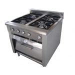 Cocina industrial de 4 platos con gas