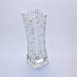 Florero de vidrio rectangular bajo