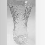 Florero vidrio curvo de 40 cm