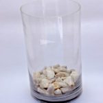 Florero vidrio redondo 25 cm