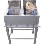 Freidora doble con gas