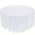 Mesa Redonda 10p + Mantel blanco