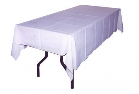 Mesa rectangular 10p + mantel blanco – AIRES DEL MAIPO